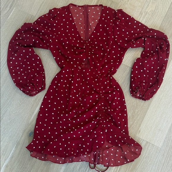 Red Polka Dot Dress with Cutout - Picture 3 of 6